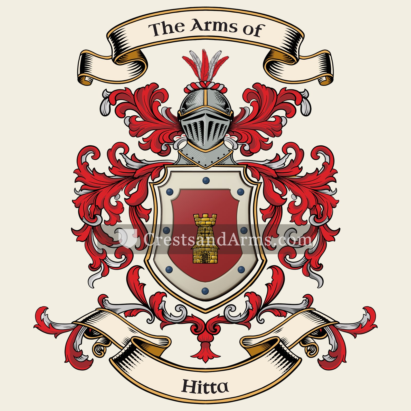 The Hitta coat of arms, drawn from the recorded blazon