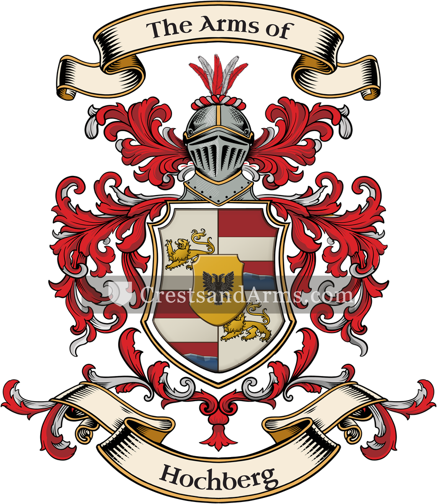 The Hochberg coat of arms, drawn from the recorded blazon