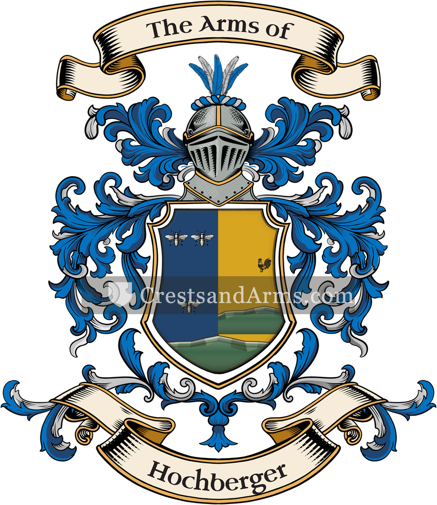 The Hochberger coat of arms, drawn from the recorded blazon