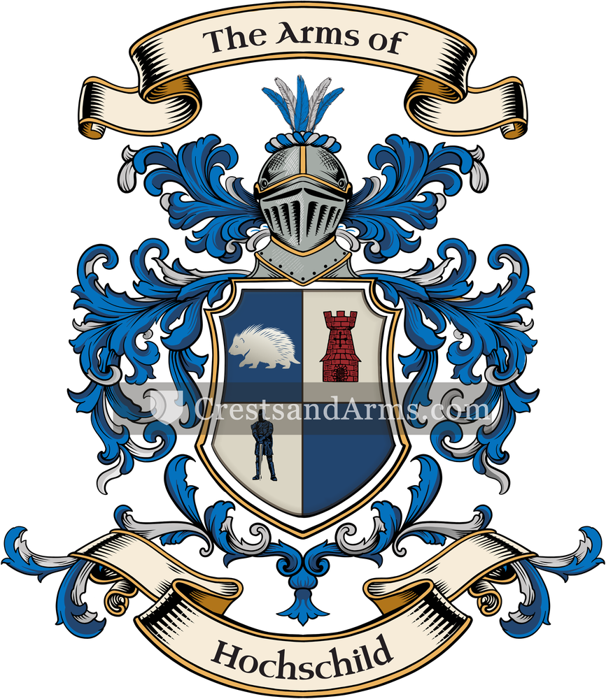 The Hochschild coat of arms, drawn from the recorded blazon