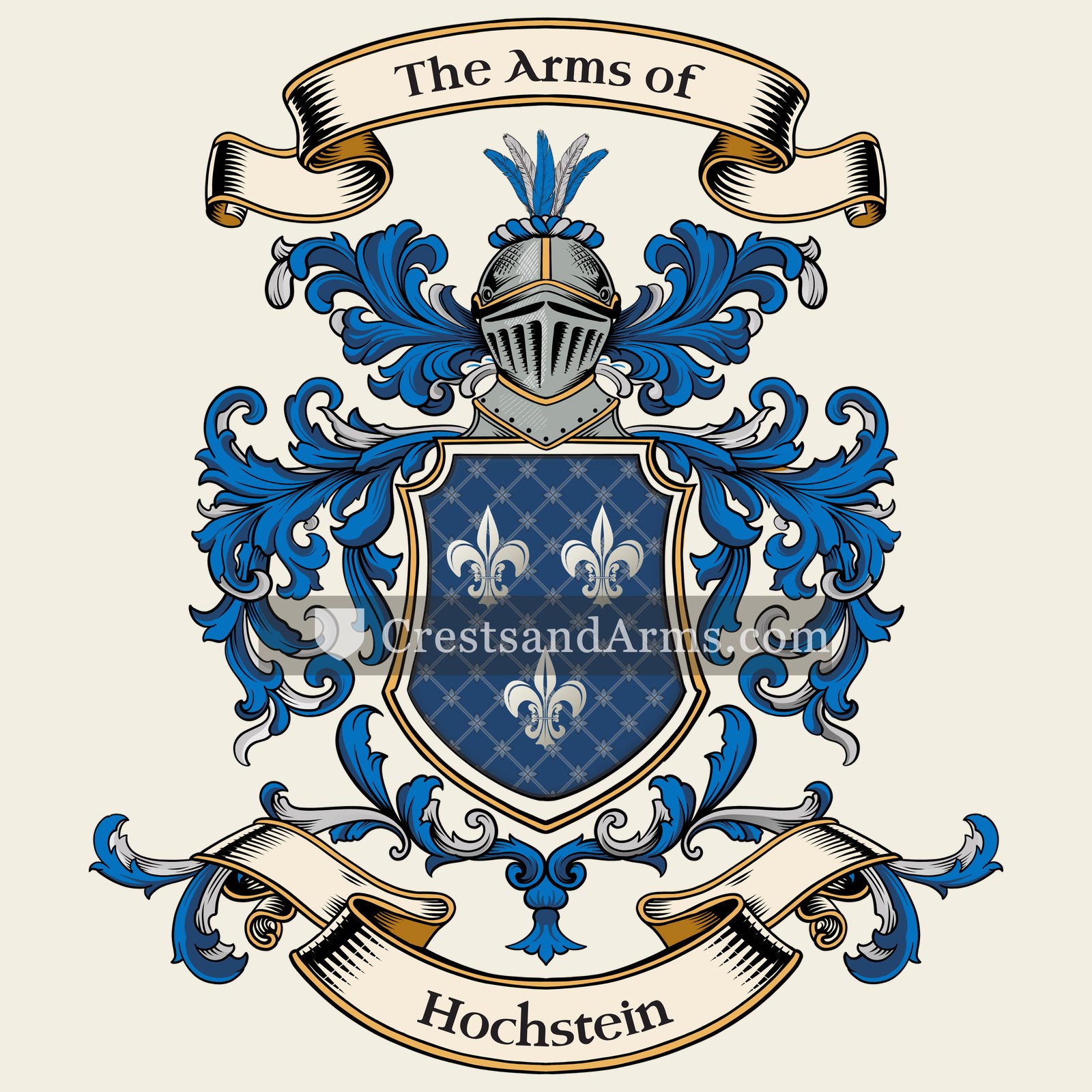The Hochstein coat of arms, drawn from the recorded blazon