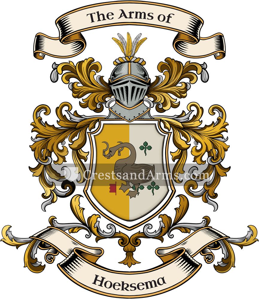 The Hoeksema coat of arms, drawn from the recorded blazon