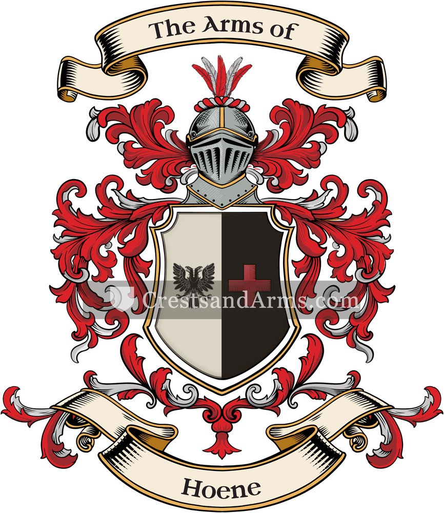 The Hoene coat of arms, drawn from the recorded blazon