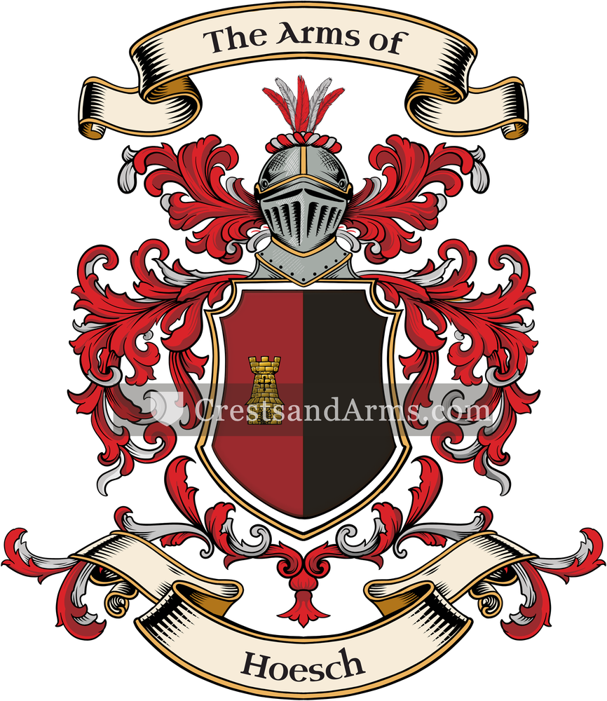 The Hoesch coat of arms, drawn from the recorded blazon