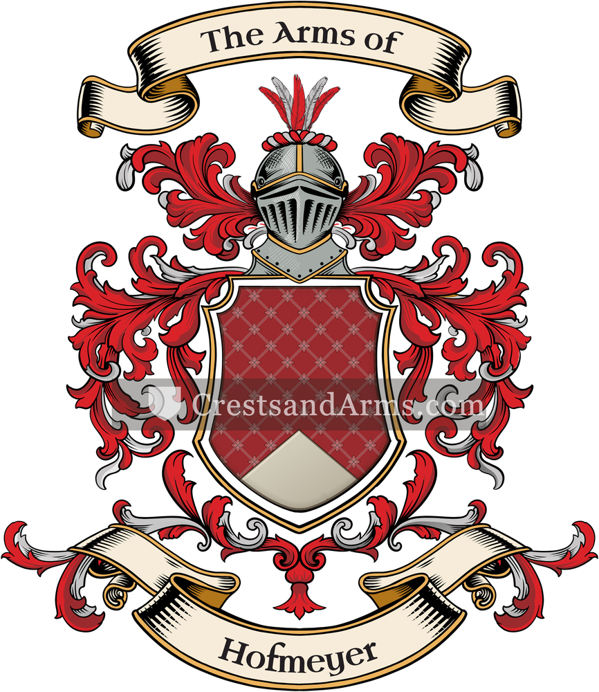 The Hofmeyer coat of arms, drawn from the recorded blazon