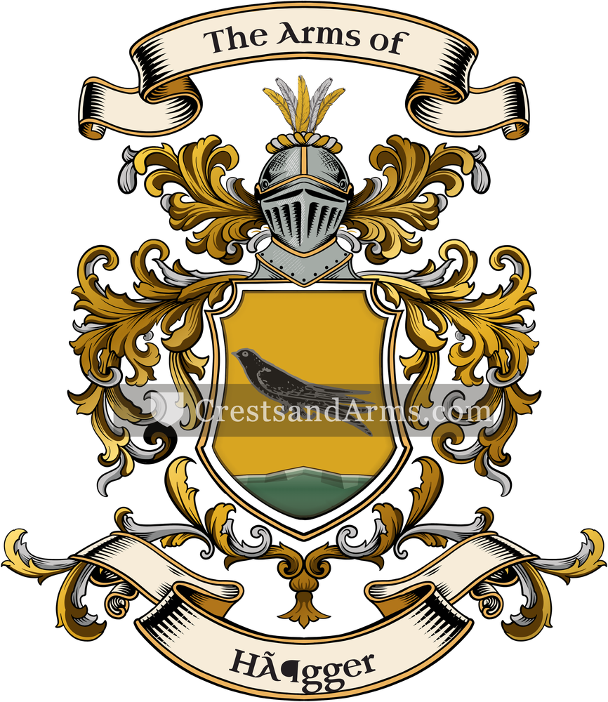 The Högger coat of arms, drawn from the recorded blazon