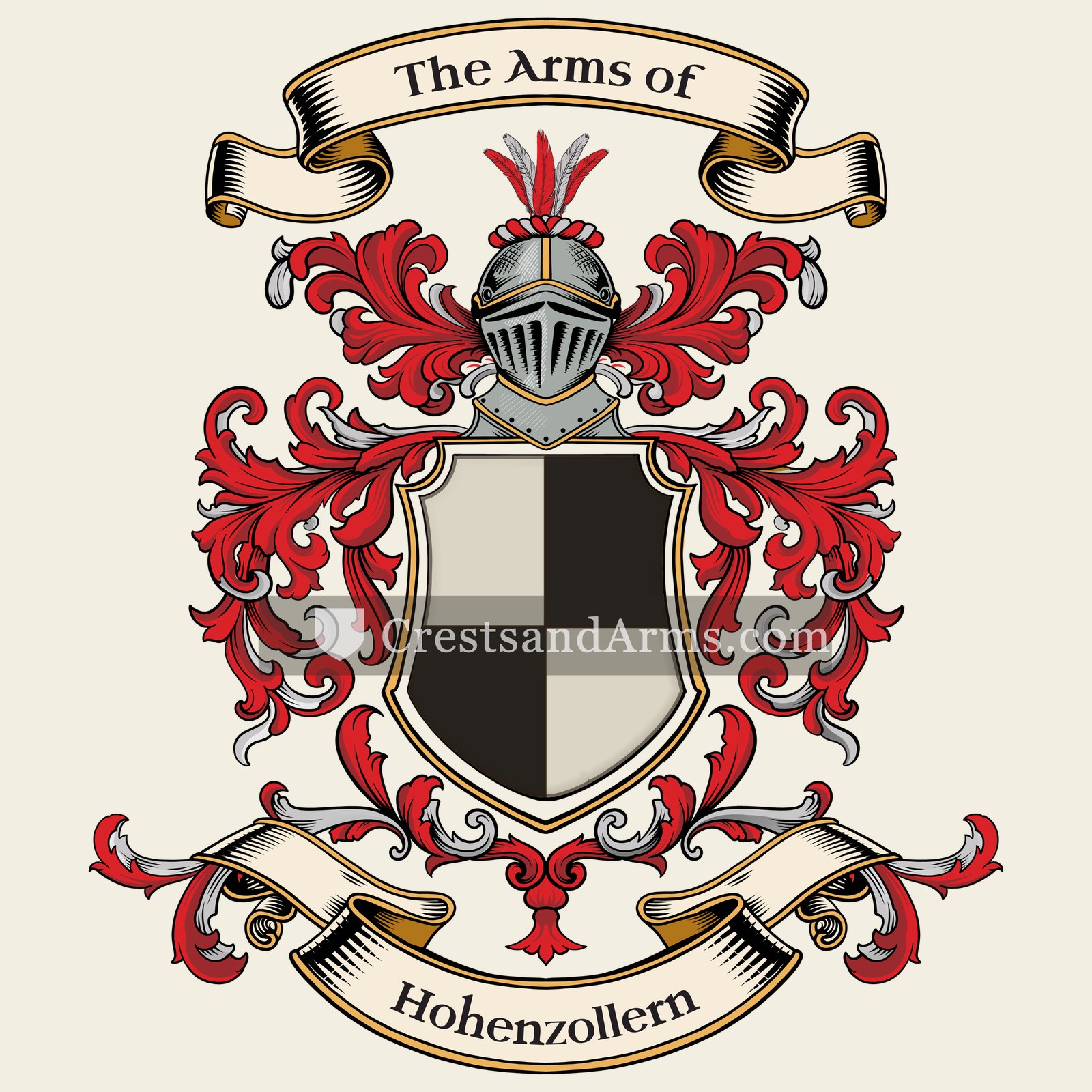 The Hohenzollern coat of arms, drawn from the recorded blazon