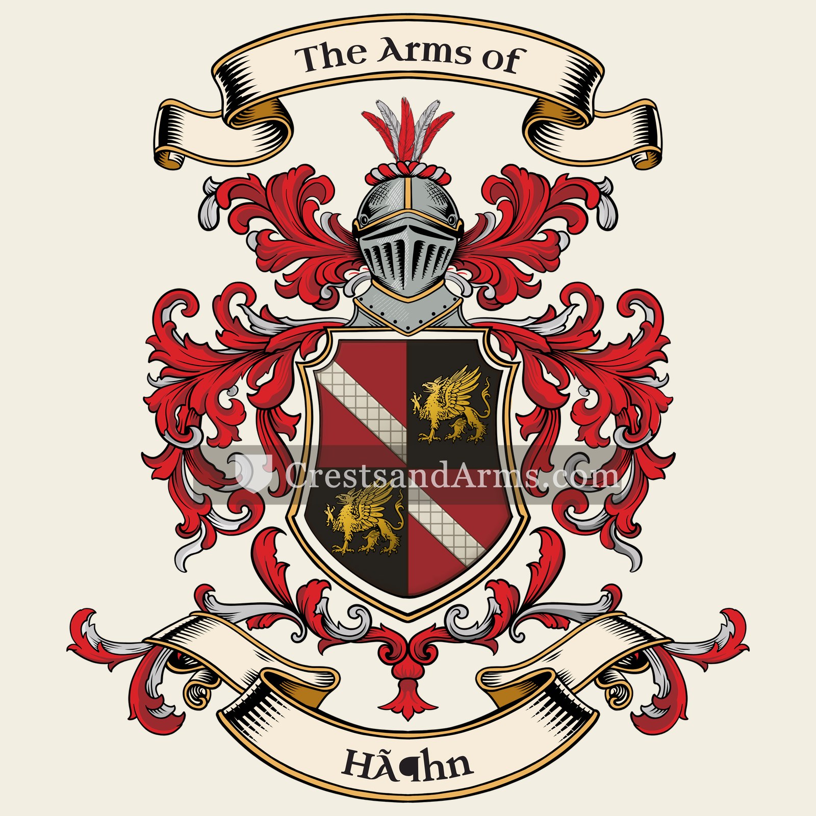 The Höhn coat of arms, drawn from the recorded blazon