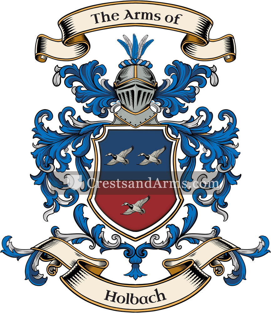 The Holbach coat of arms, drawn from the recorded blazon