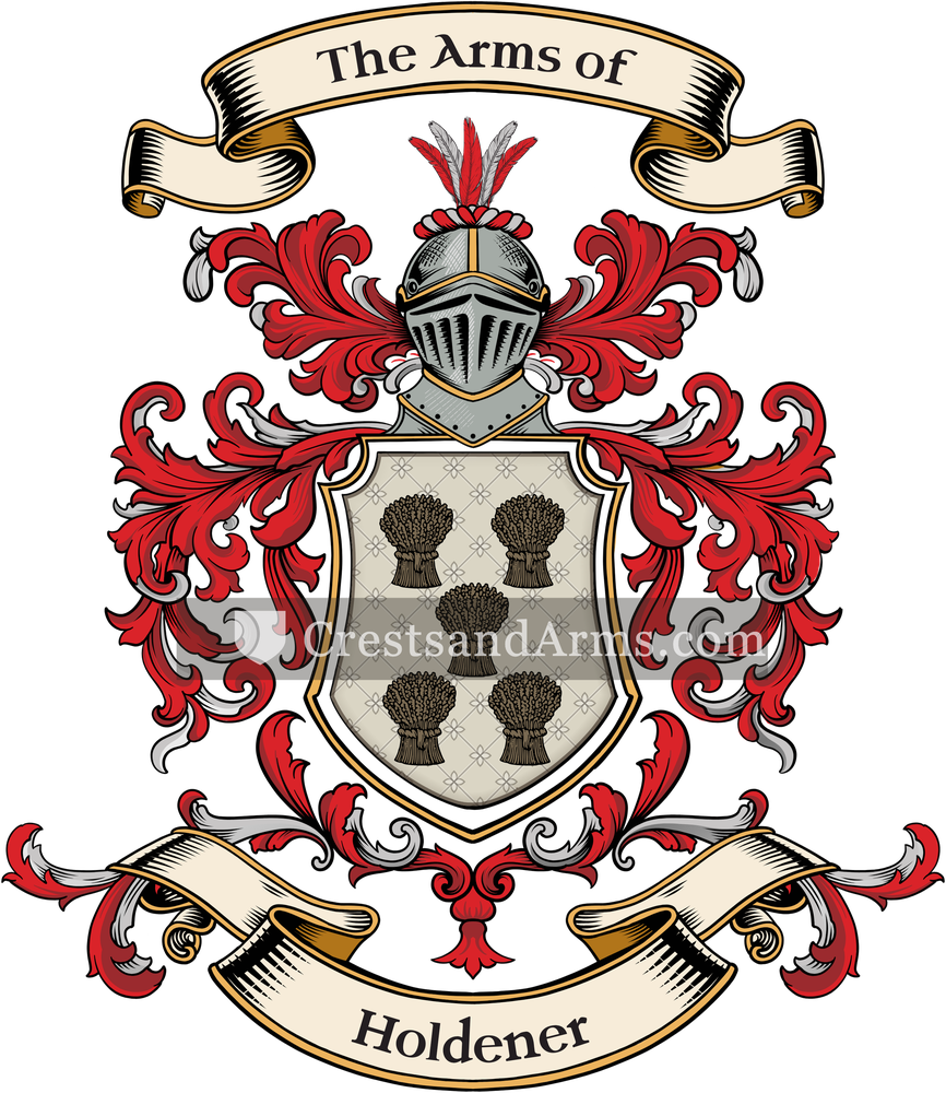 The Holdener coat of arms, drawn from the recorded blazon