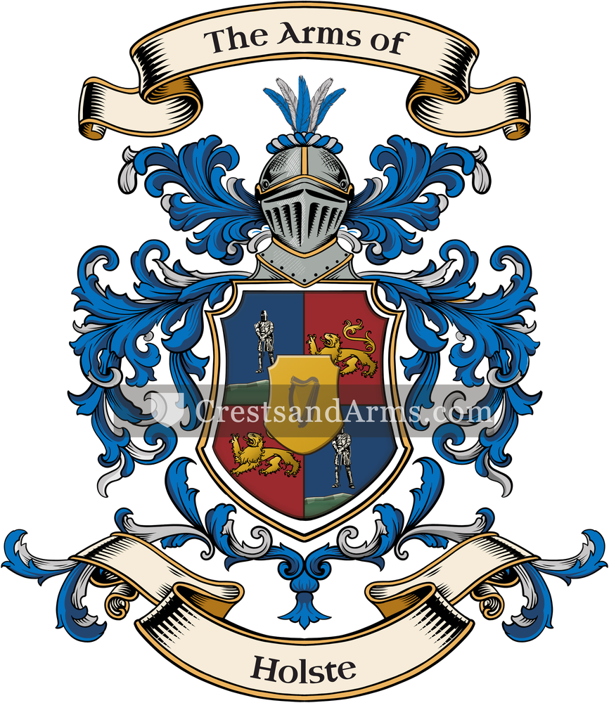 The Holste coat of arms, drawn from the recorded blazon