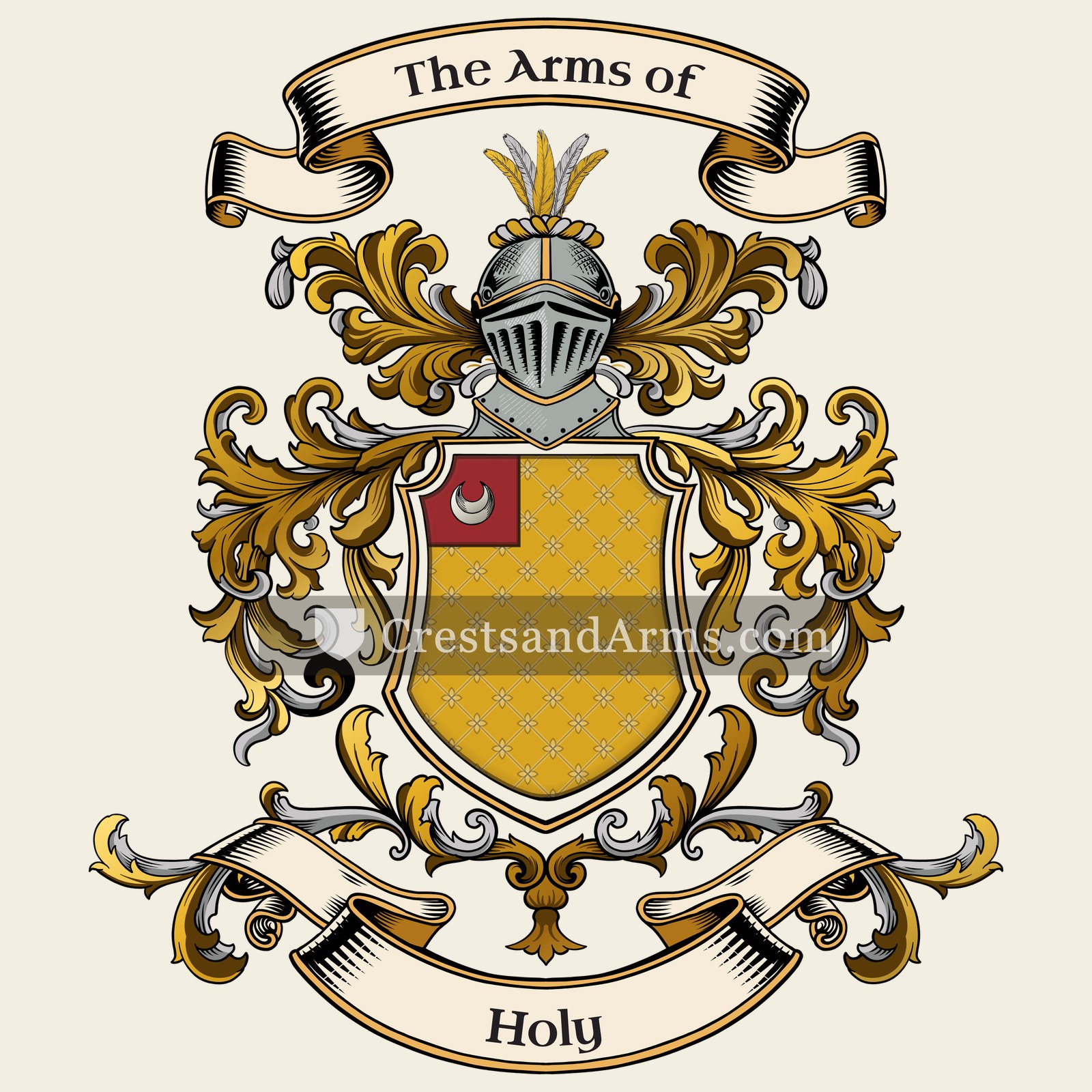 The Holy coat of arms, drawn from the recorded blazon