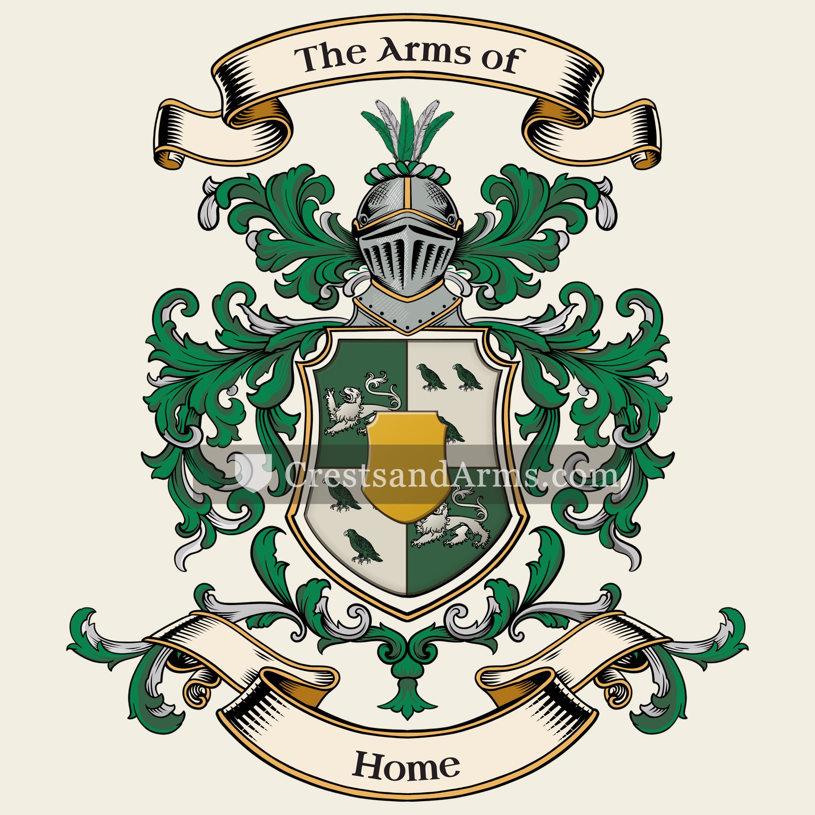 The Home coat of arms, drawn from the recorded blazon