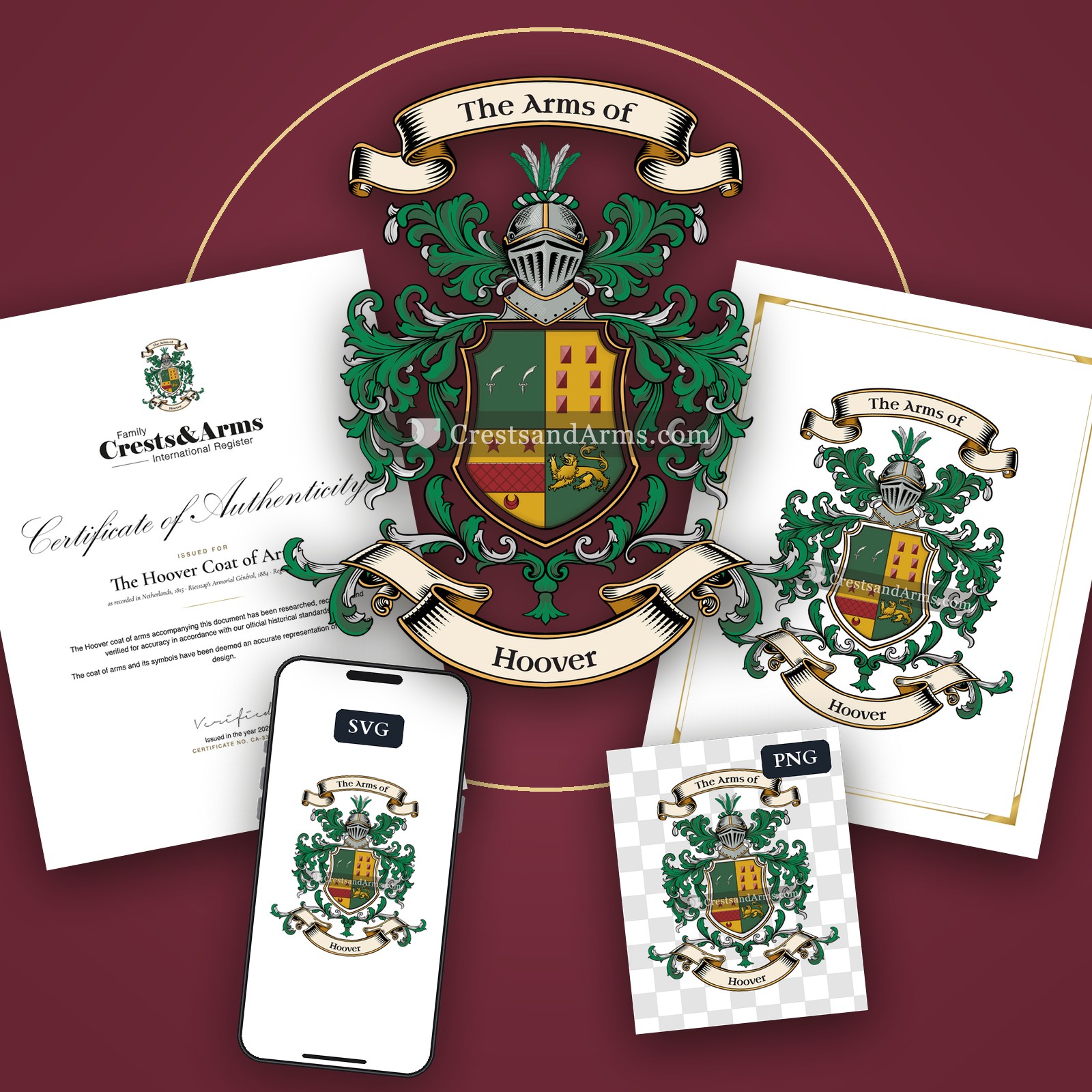 The Hoover arms on the coat of arms — digital pack