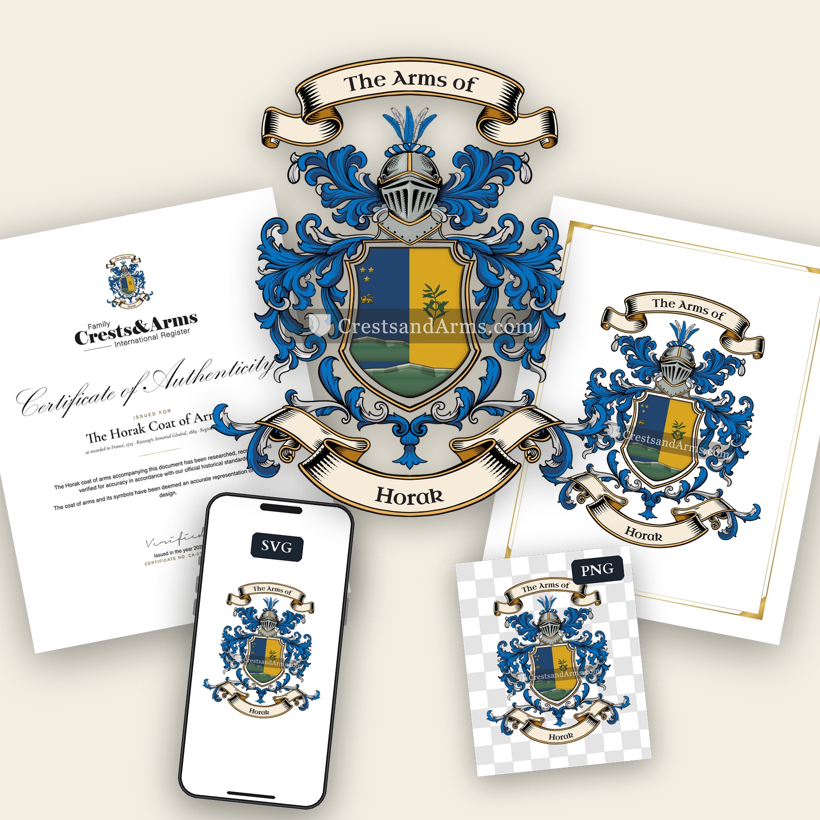 The Horak arms on the coat of arms — digital pack