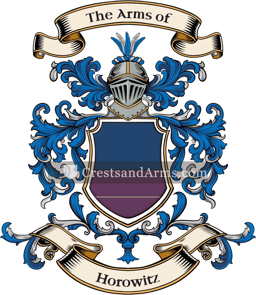 The Horowitz coat of arms, drawn from the recorded blazon