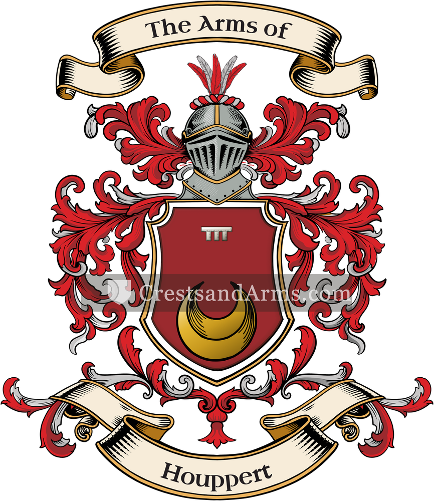 The Houppert coat of arms, drawn from the recorded blazon