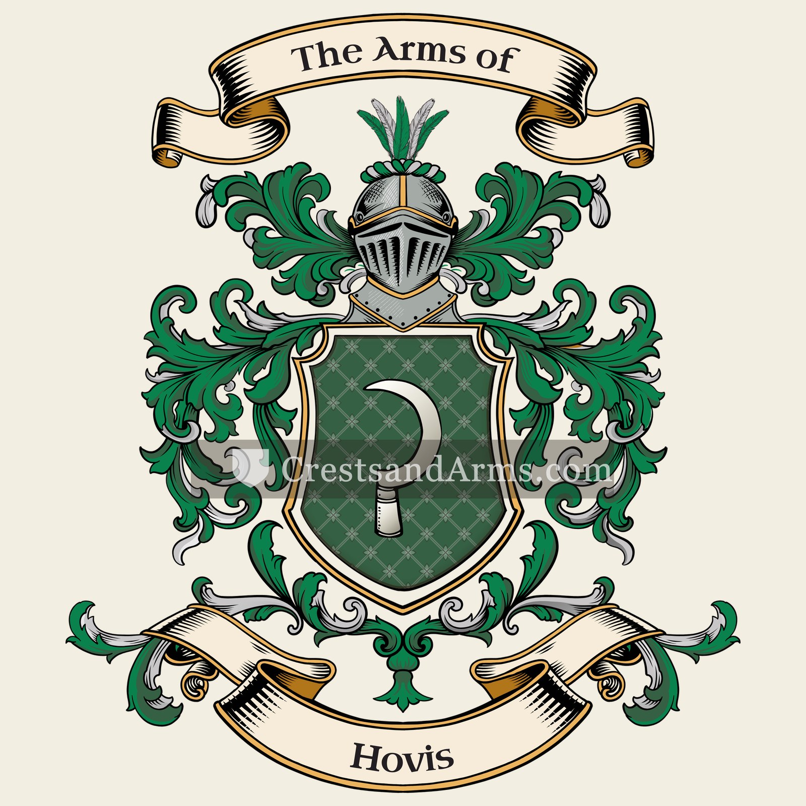 The Hovis coat of arms, drawn from the recorded blazon