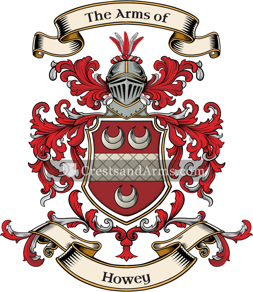 The Howey coat of arms, drawn from the recorded blazon
