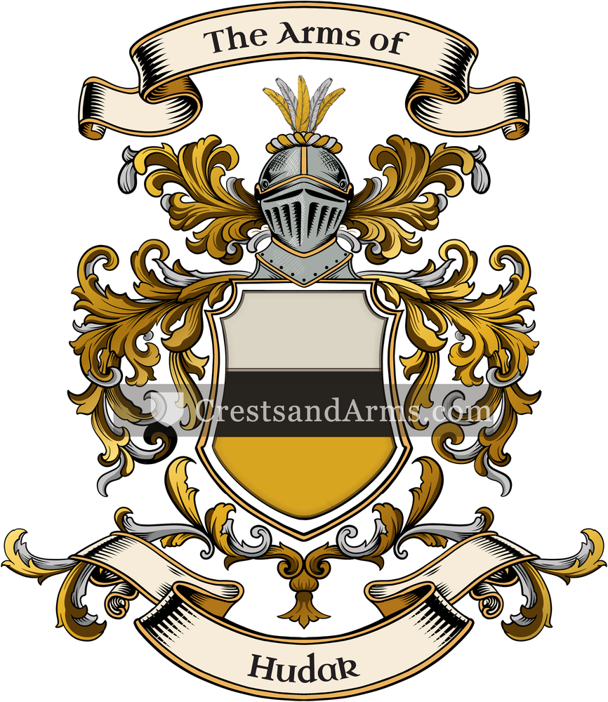 The Hudak coat of arms, drawn from the recorded blazon