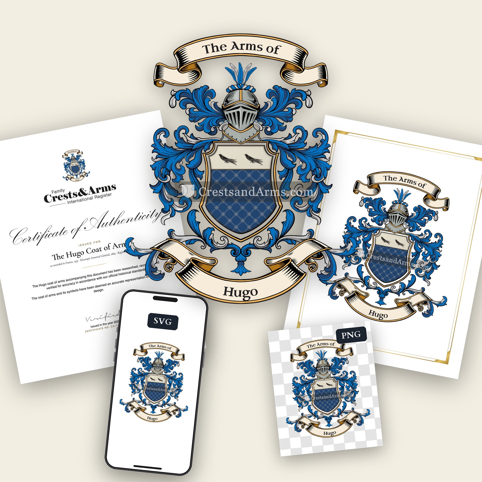The Hugo arms on the coat of arms — digital pack