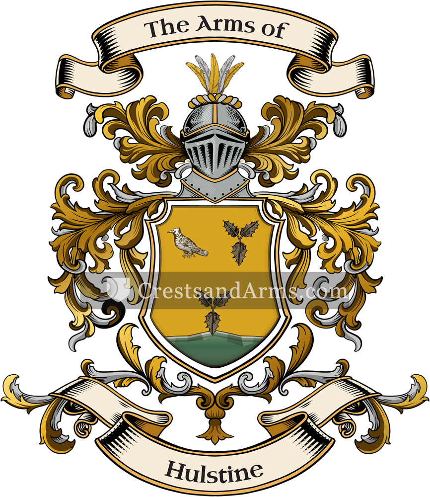The Hulstine coat of arms, drawn from the recorded blazon