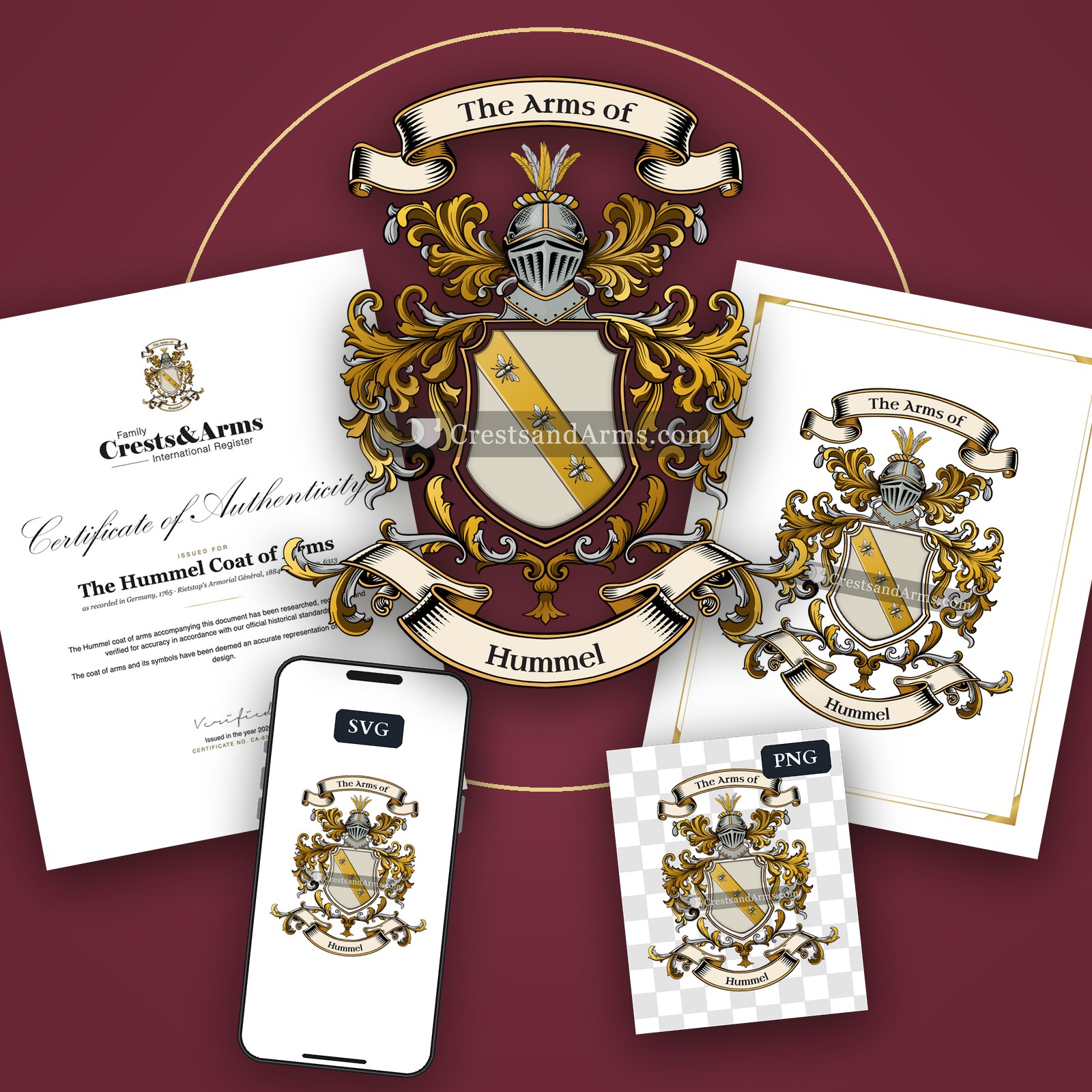 The Hummel arms on the coat of arms — digital pack