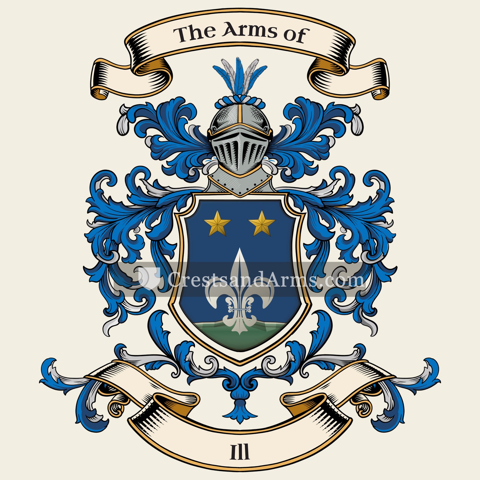 The Ill coat of arms, drawn from the recorded blazon