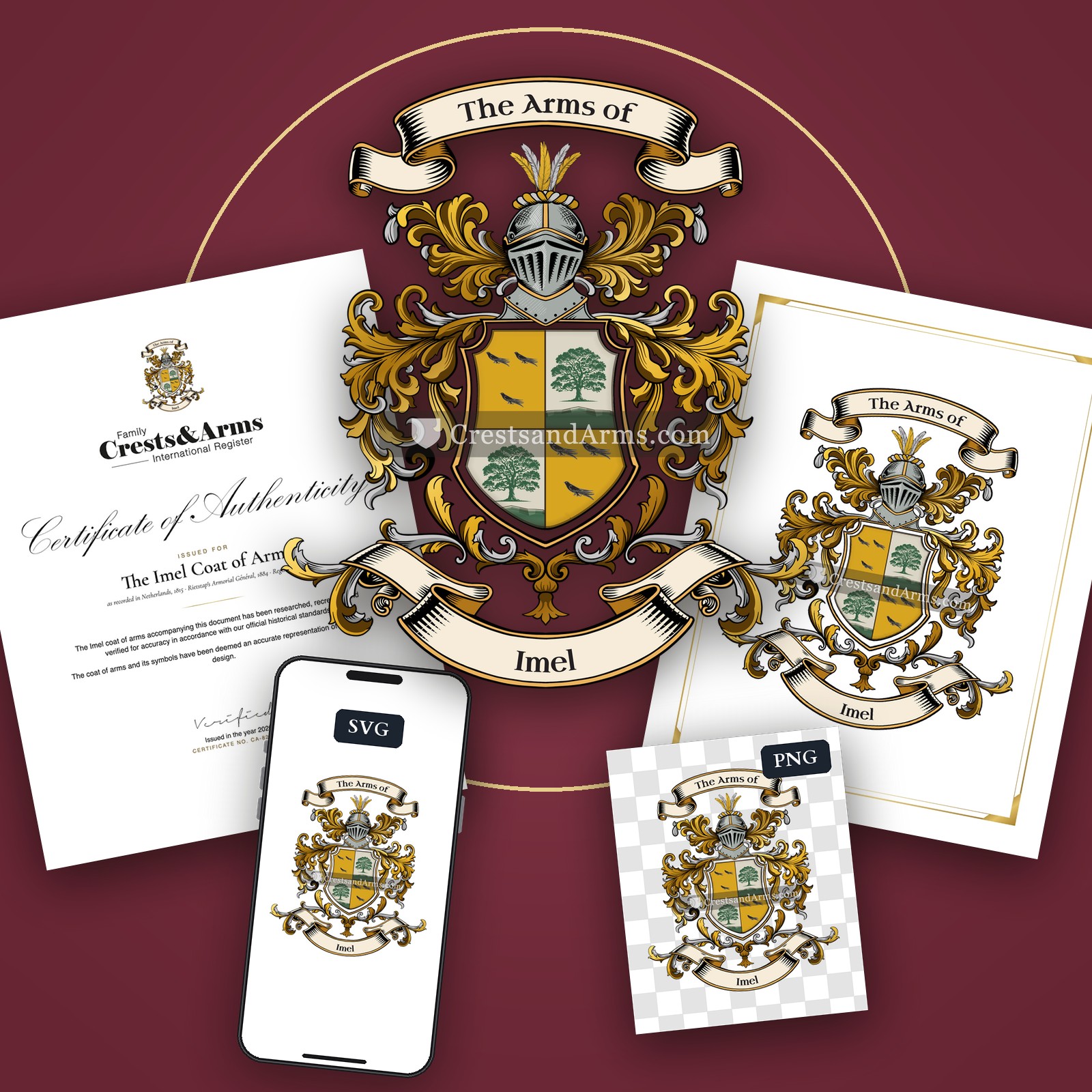 The Imel arms on the coat of arms — digital pack