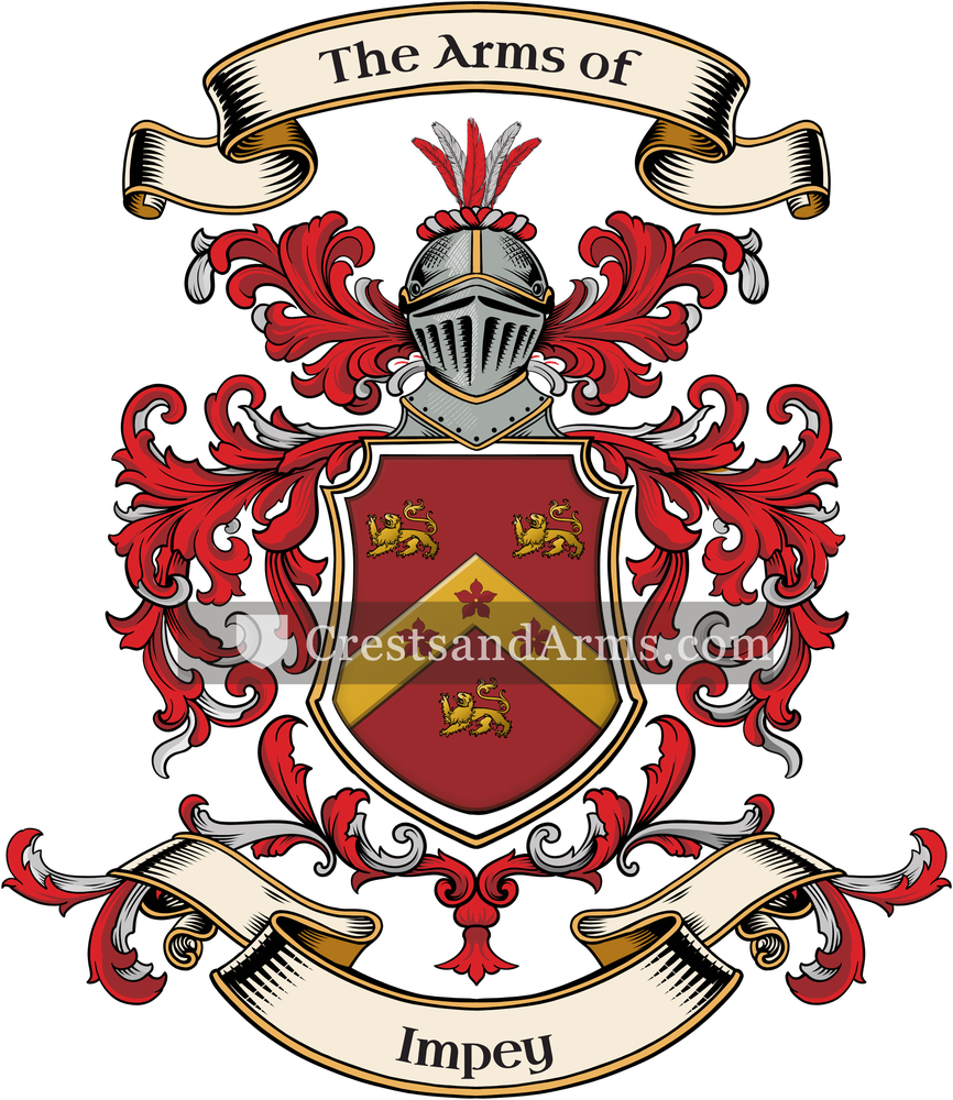 The Impey coat of arms, drawn from the recorded blazon