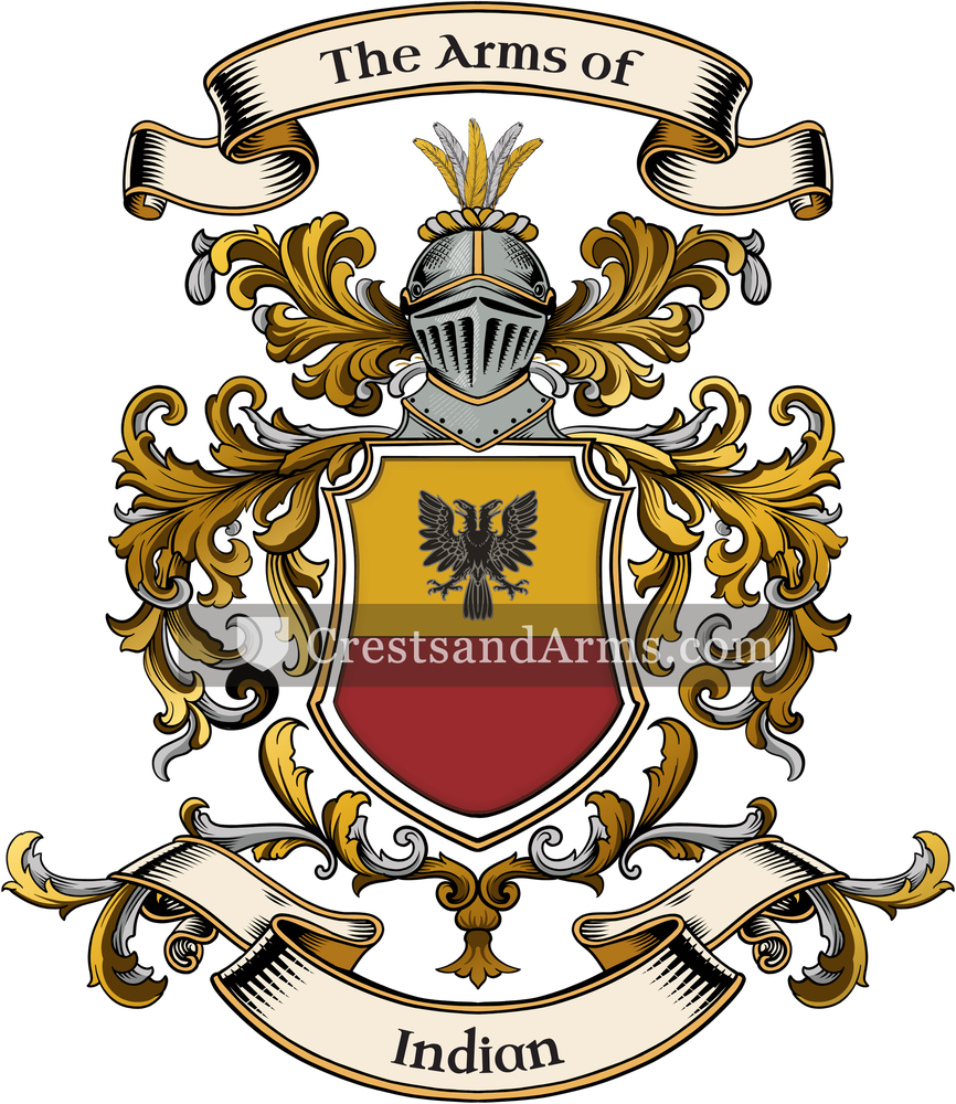 The Indian coat of arms, drawn from the recorded blazon