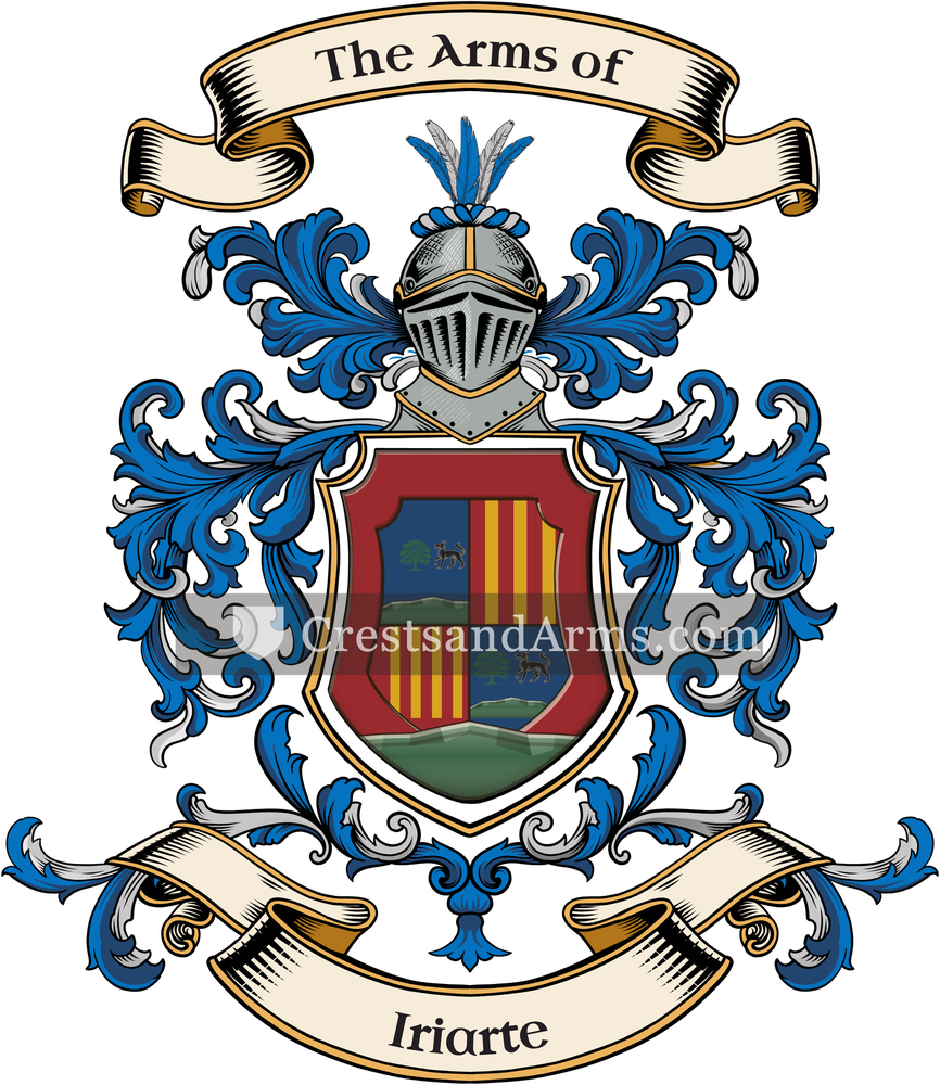 The Iriarte coat of arms, drawn from the recorded blazon