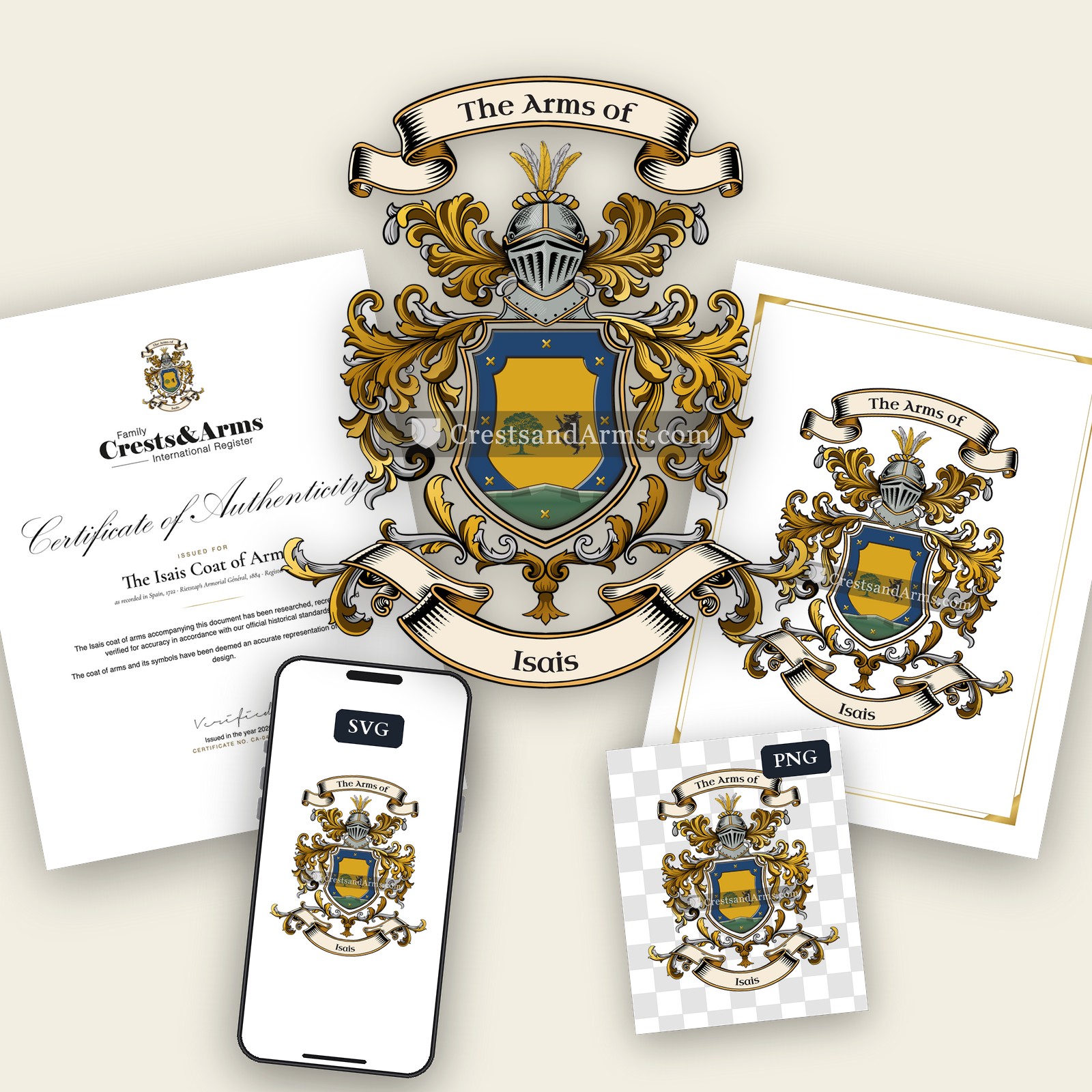 The Isais arms on the coat of arms — digital pack