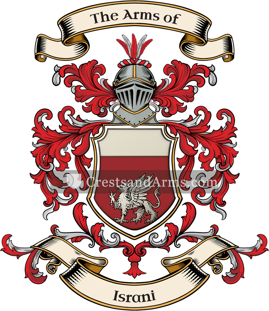 The Israni coat of arms, drawn from the recorded blazon