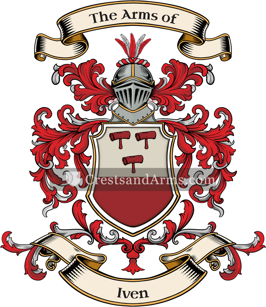 The Iven coat of arms, drawn from the recorded blazon