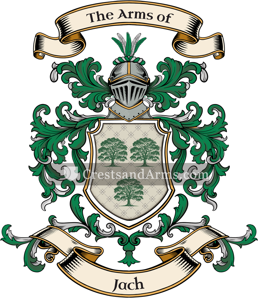 The Jach coat of arms, drawn from the recorded blazon