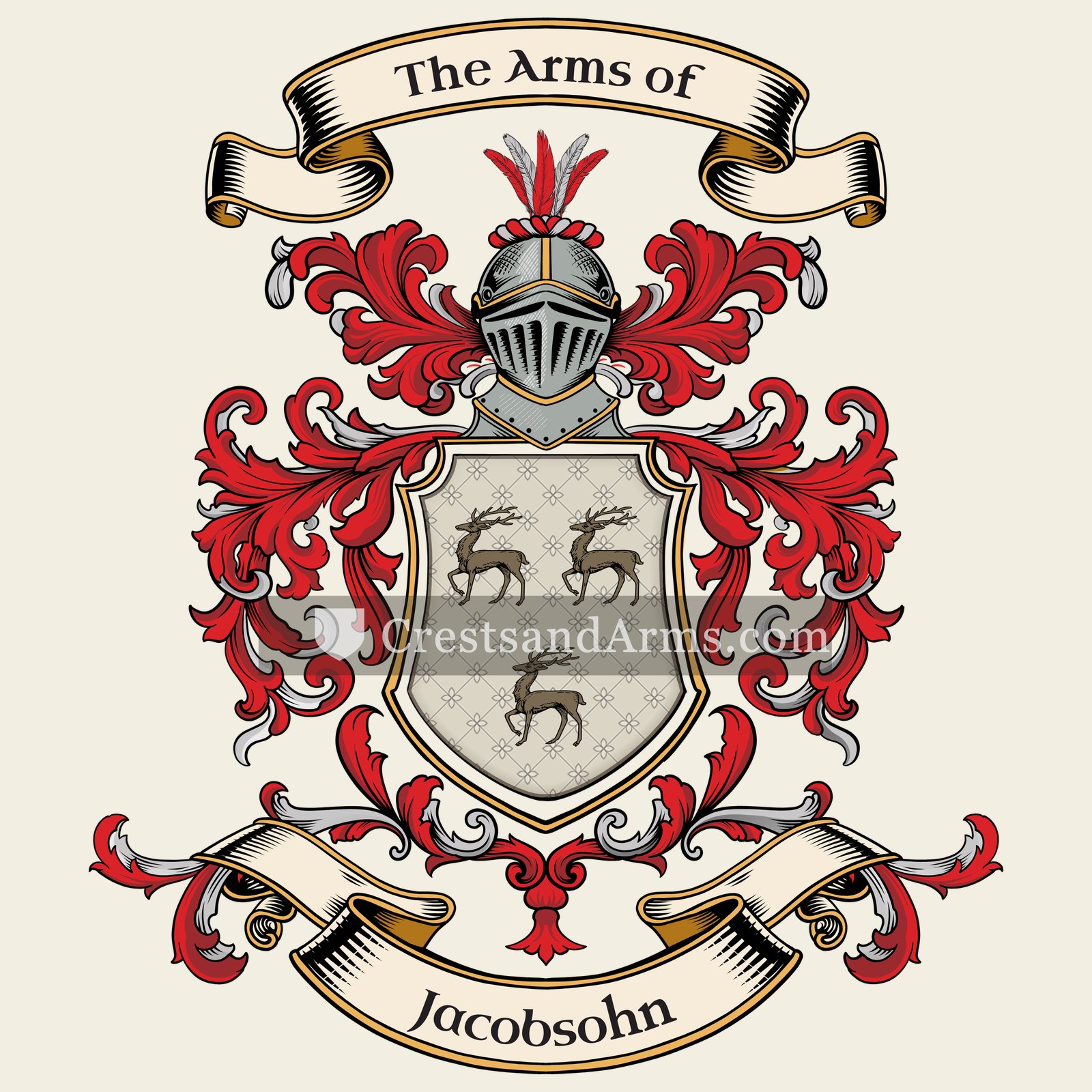 The Jacobsohn coat of arms, drawn from the recorded blazon