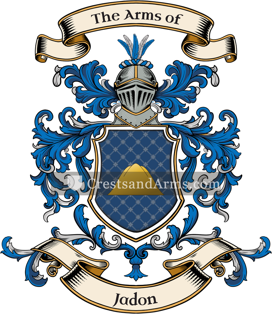 The Jadon coat of arms, drawn from the recorded blazon