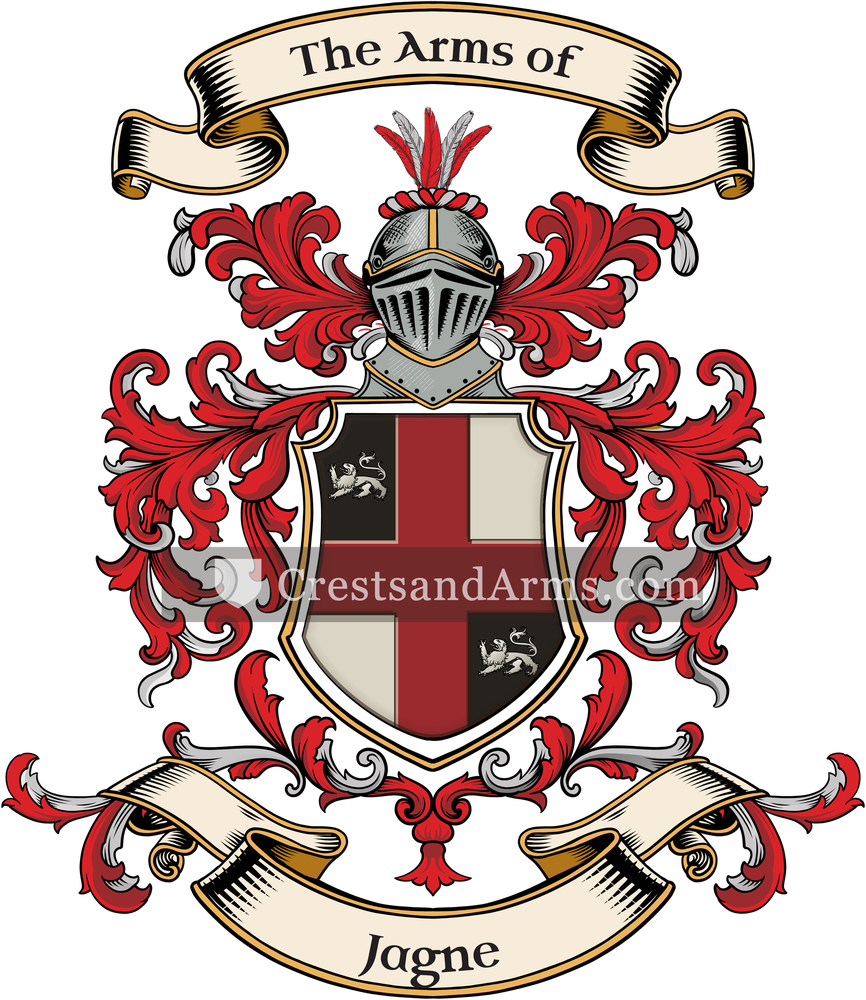 The Jagne coat of arms, drawn from the recorded blazon