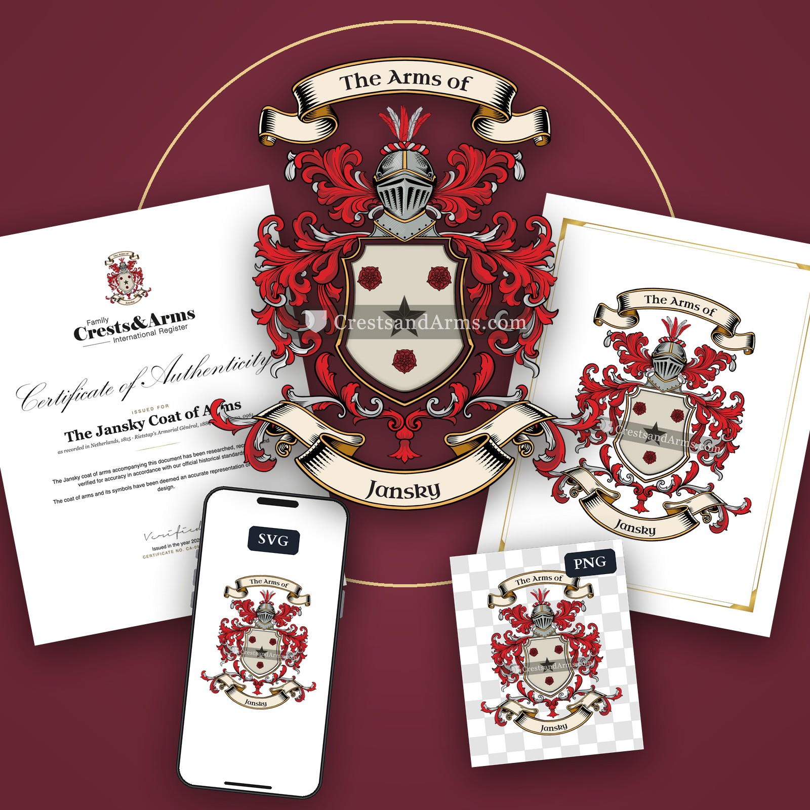 The Jansky arms on the coat of arms — digital pack