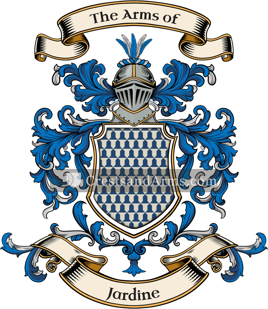 The Jardine coat of arms, drawn from the recorded blazon