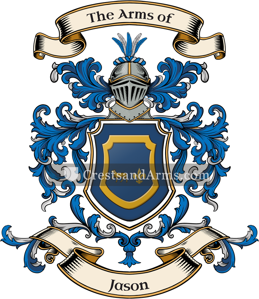 The Jason coat of arms, drawn from the recorded blazon