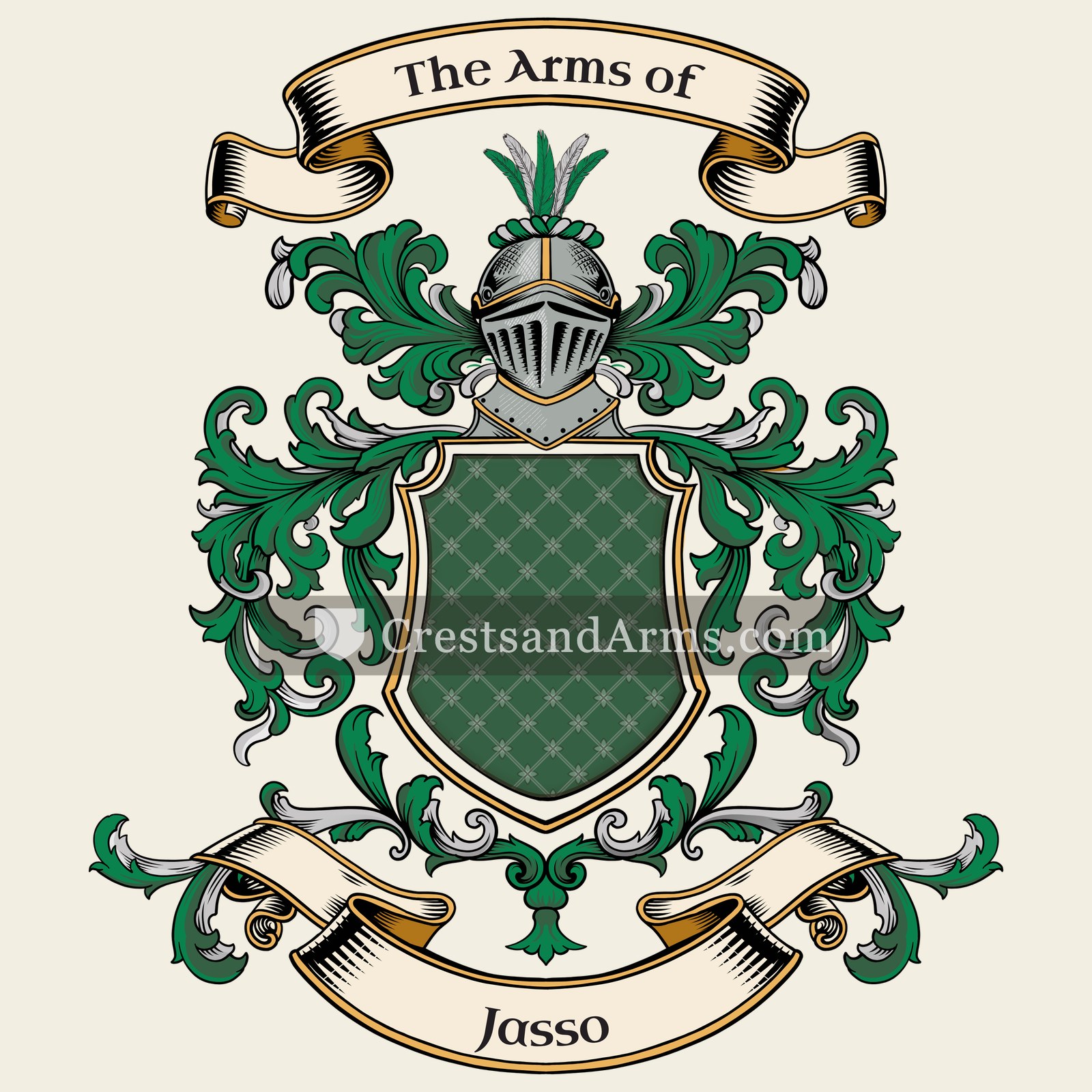 The Jasso coat of arms, drawn from the recorded blazon