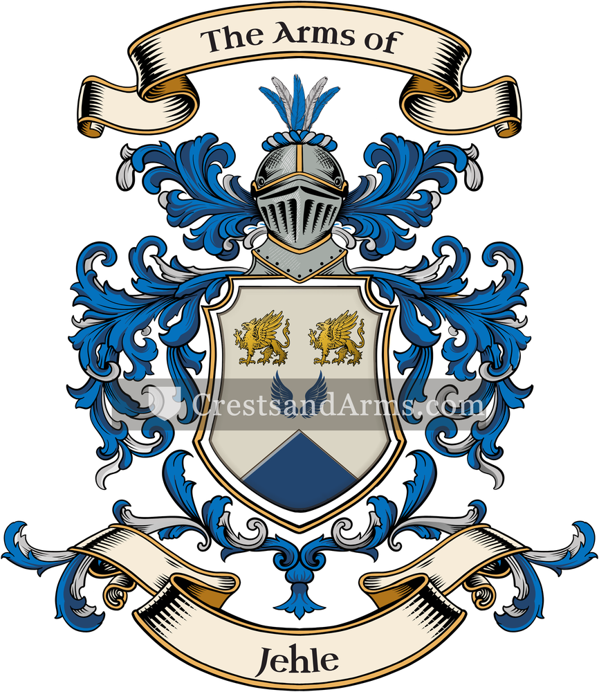 The Jehle coat of arms, drawn from the recorded blazon