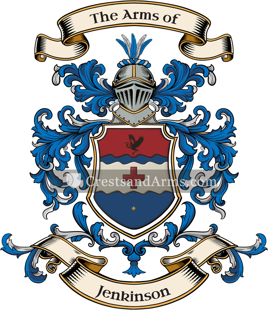 The Jenkinson coat of arms, drawn from the recorded blazon