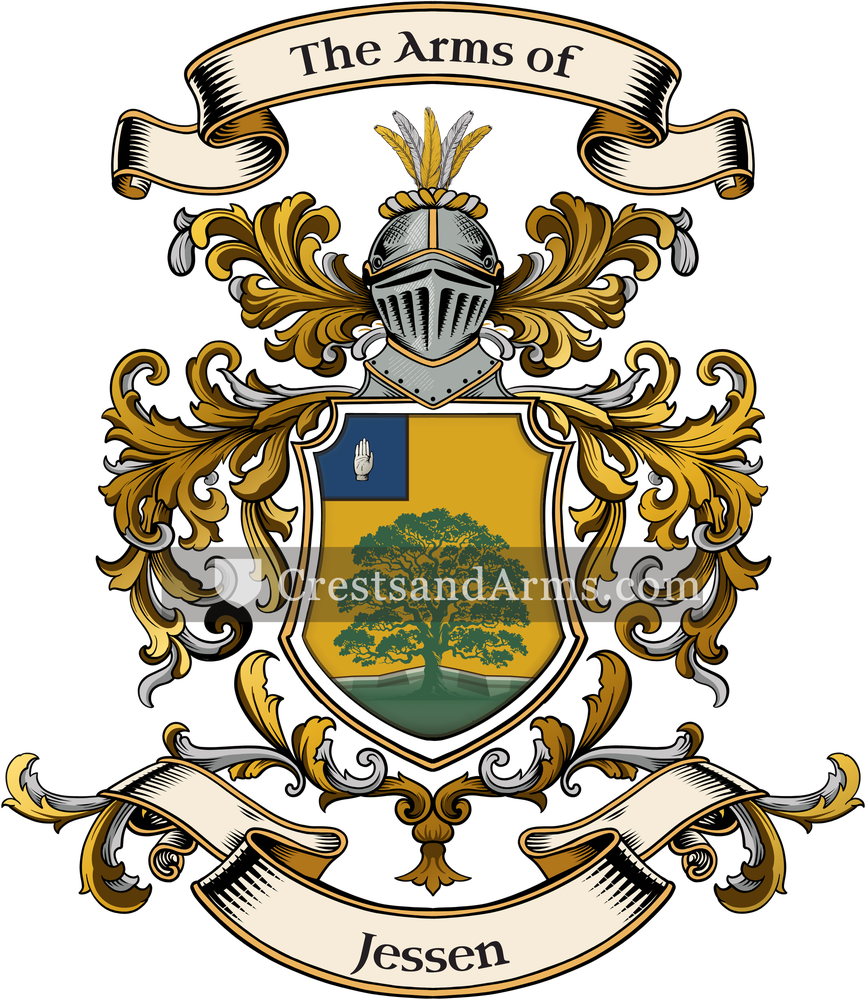 The Jessen coat of arms, drawn from the recorded blazon