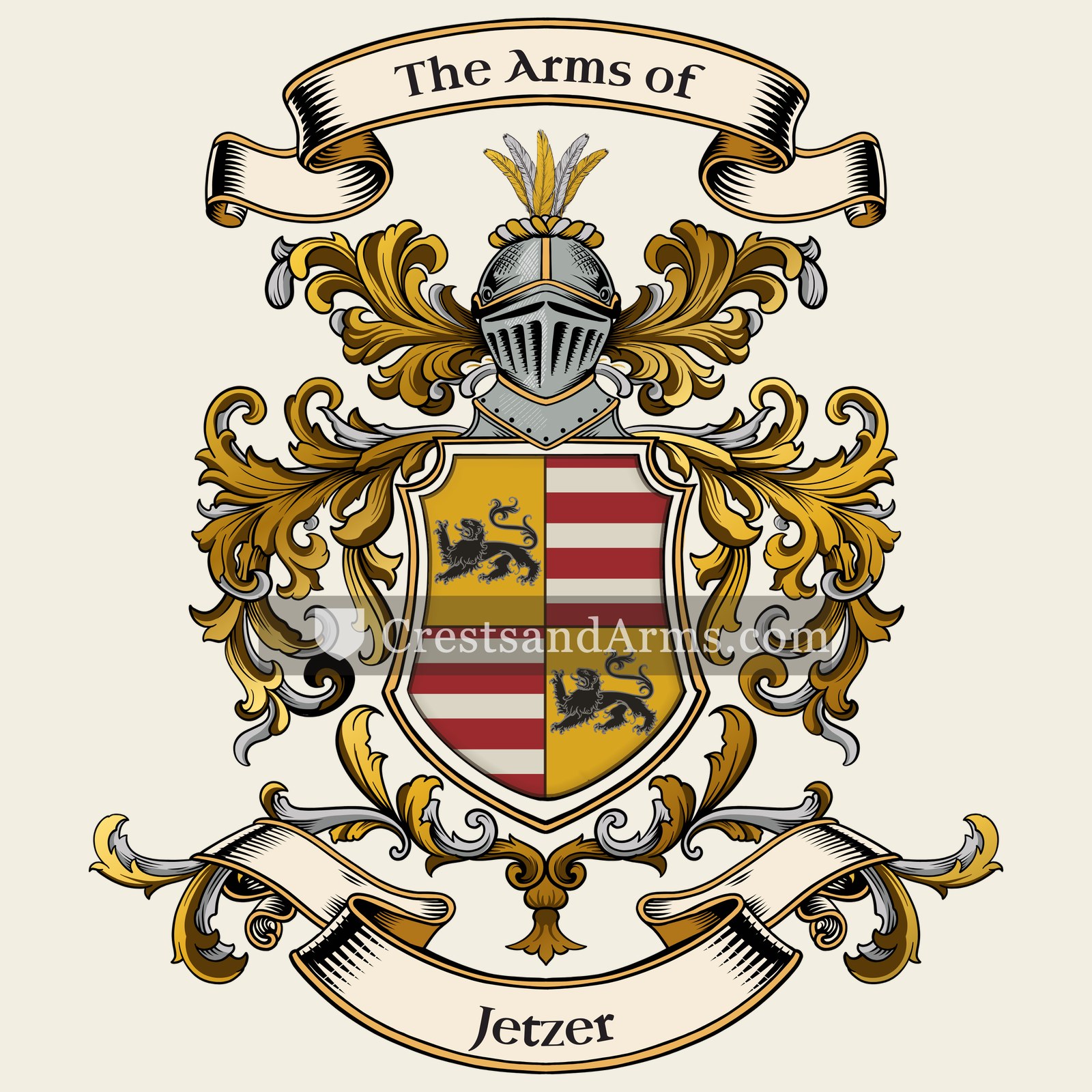 The Jetzer coat of arms, drawn from the recorded blazon
