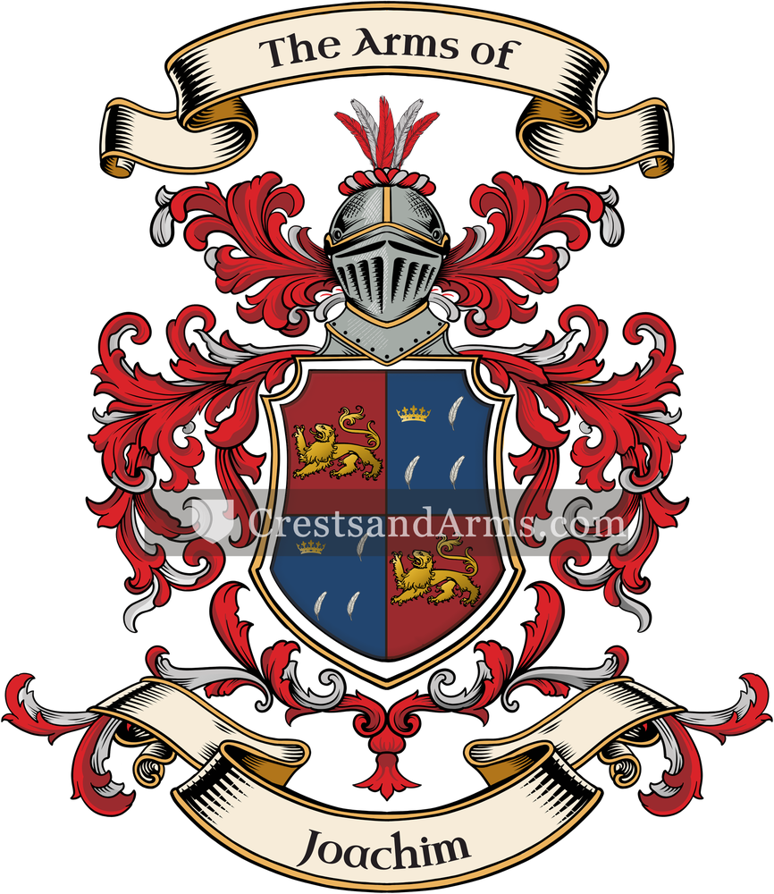 The Joachim coat of arms, drawn from the recorded blazon