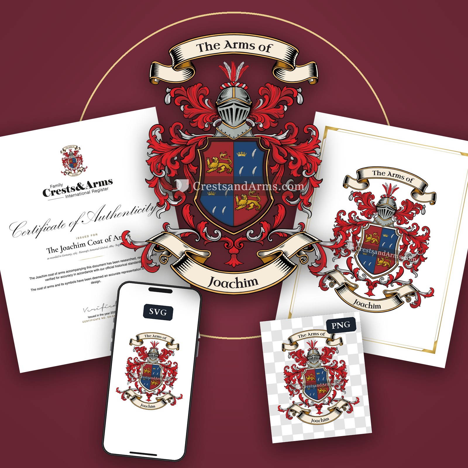 The Joachim arms on the coat of arms — digital pack