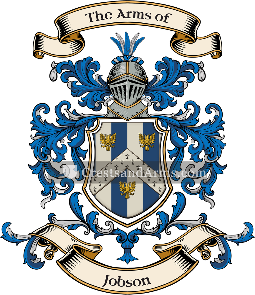 The Jobson coat of arms, drawn from the recorded blazon